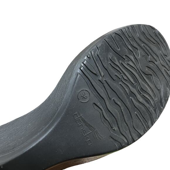 Dansko Suede Leather Wedge Slip on Closed Toe Shoes EU 38 US 8 Gray Clogs - Picture 9 of 10